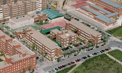 Edificación y Zonas exteriores comunes. Colegio “EL VALLE”, Madrid. Construcciones Ruesma